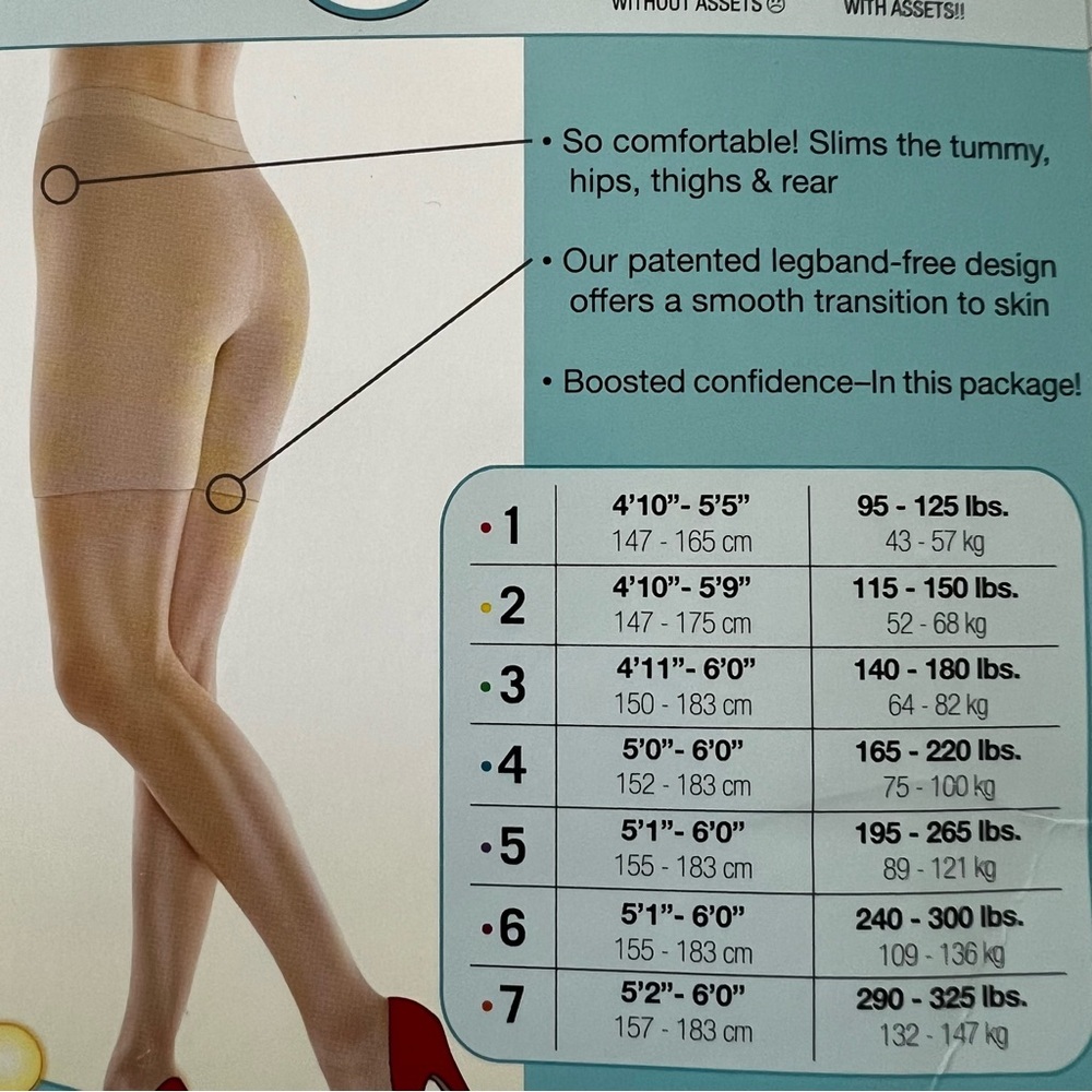NWT Assets by Spanx Mid-Thigh Shaper Nude Tummy Thigh Hip Slimmer SZ 3 - Picture 5 of 9